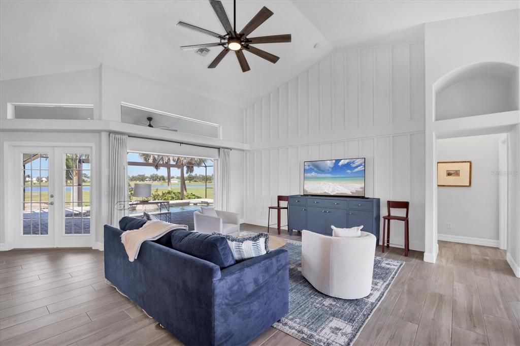 Interior, Living room, Water, Wood Texture Flooring
