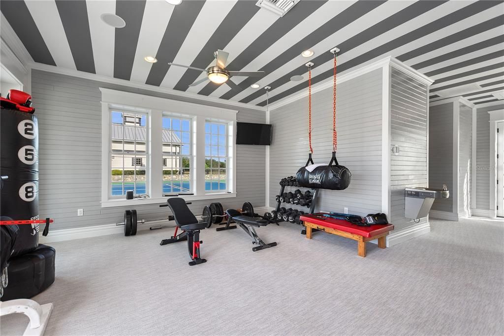 Fitness Equipment, Interior, Recessed Lighting