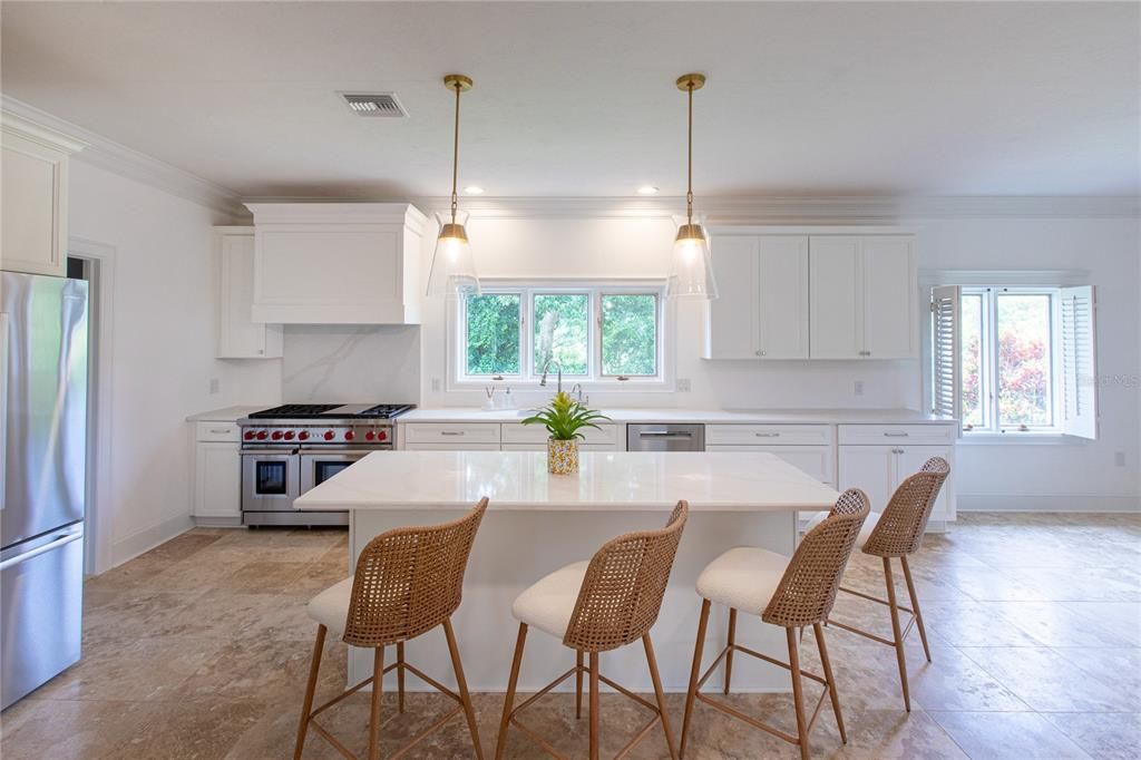 Interior, Kitchen, Pendant Lights, Recessed Lighting, Stainless Steel Appliances