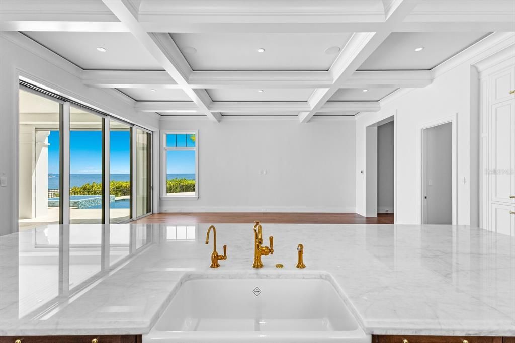 Bathroom, Interior, Recessed Lighting, Water, Wood Texture Flooring