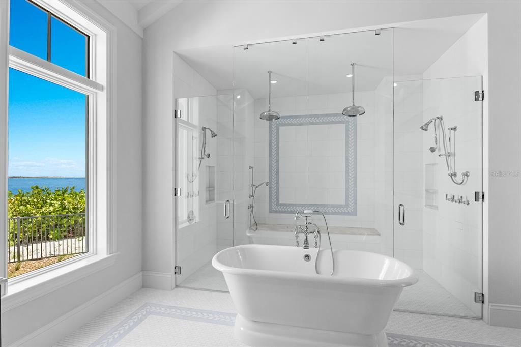 Bathroom, Free Standing Baths, Glass Shower, Interior, Water