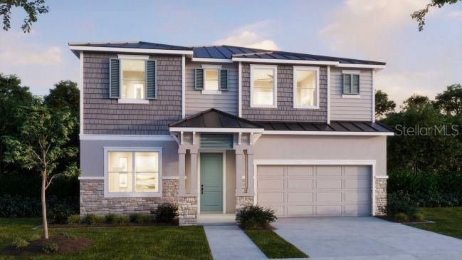 Attached, Exterior, Facade, Modern