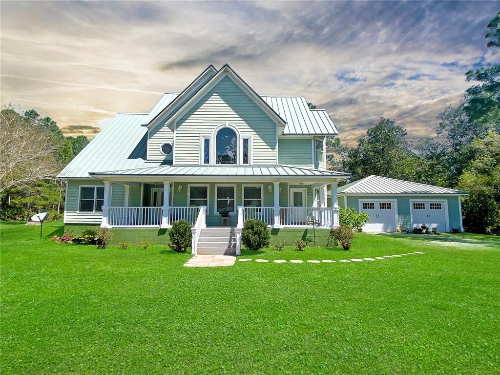 Attached, Backyard, Exterior, Facade, Farmhouse