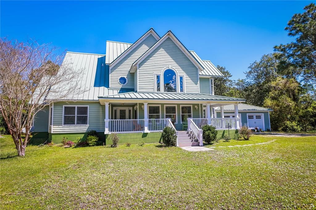 Attached, Backyard, Exterior, Facade, Farmhouse