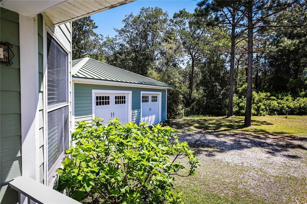 Backyard, Detached Garage, Exterior