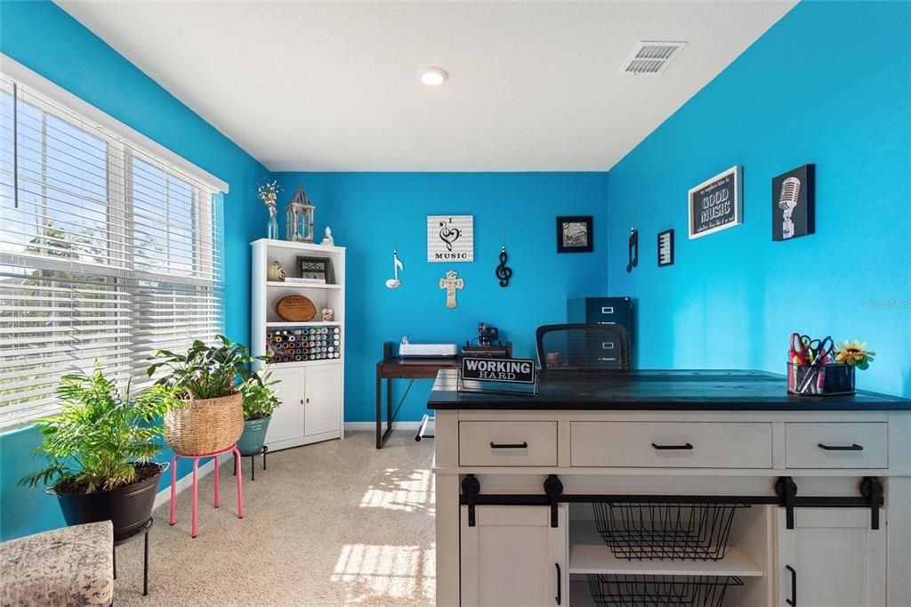 Home Office, Interior, Recessed Lighting