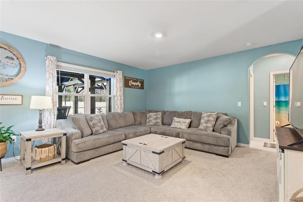 Interior, Living room, Recessed Lighting