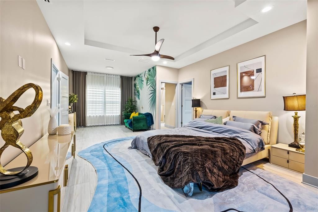 Bedroom, Interior, Recessed Lighting