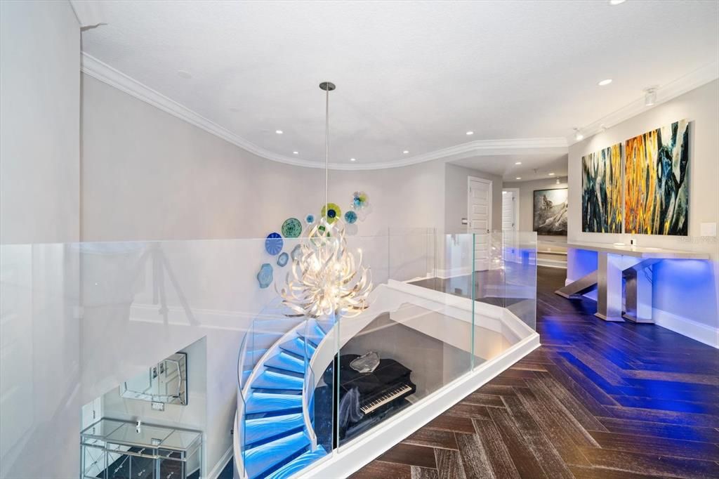 Chandelier, Interior, Recessed Lighting, Wood Texture Flooring