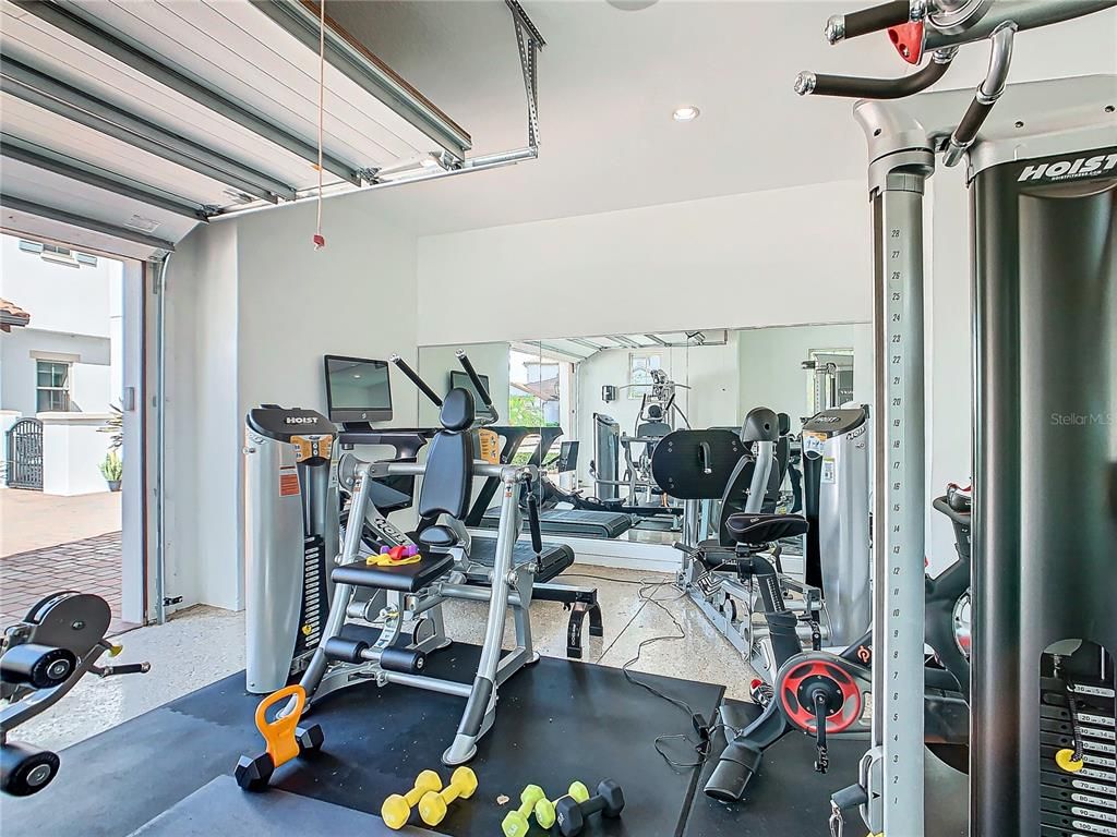 Fitness Equipment, Gym, Interior, Recessed Lighting