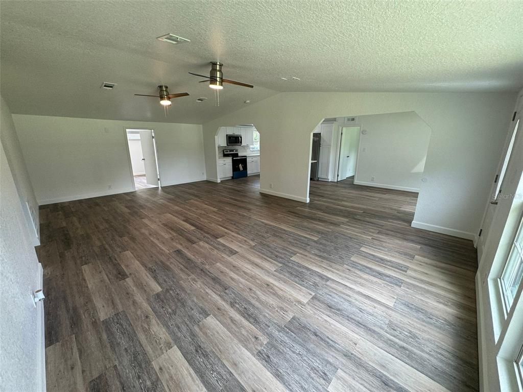 Empty room, Interior, Kitchen, Wood Texture Flooring