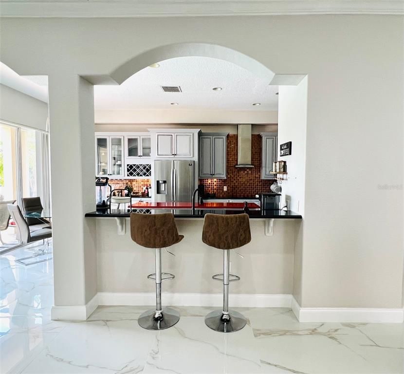Interior, Kitchen, Marble, Recessed Lighting