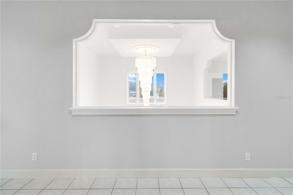 Chandelier, Empty room, Interior