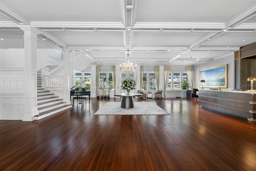 Chandelier, Interior, Piano, Recessed Lighting, Wood Texture Flooring