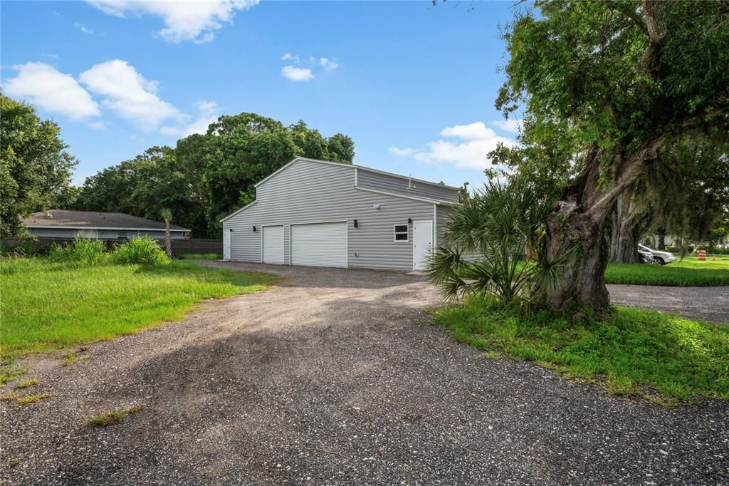 Backyard, Detached Garage, Exterior