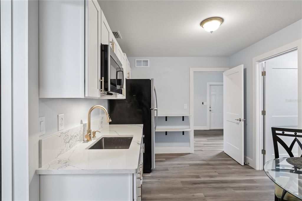 Interior, Kitchen, Wood Texture Flooring