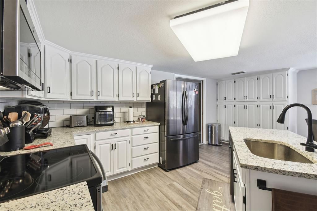 Interior, Kitchen, Wood Texture Flooring