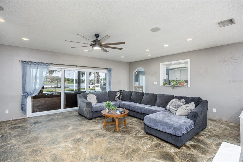 Interior, Living room, Recessed Lighting