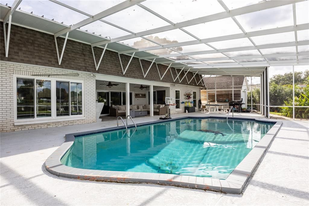 Glass Ceilings, Interior, Pool, Stone Walls, Sun Room