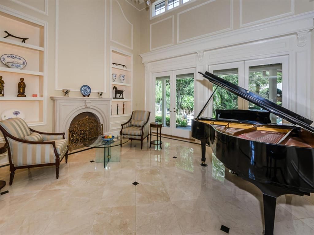 Fireplace, Interior, Piano