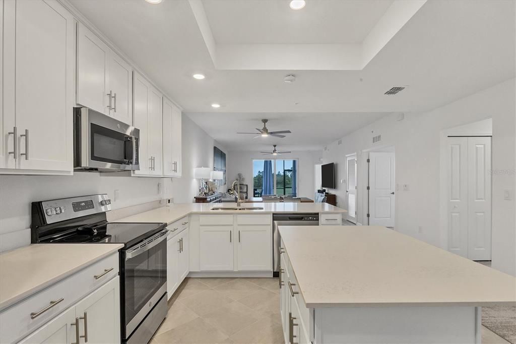 Interior, Kitchen, Recessed Lighting, Stainless Steel Appliances