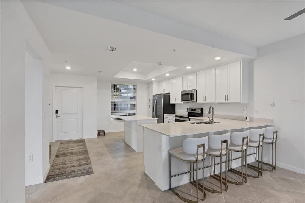 Interior, Kitchen, Recessed Lighting, Stainless Steel Appliances