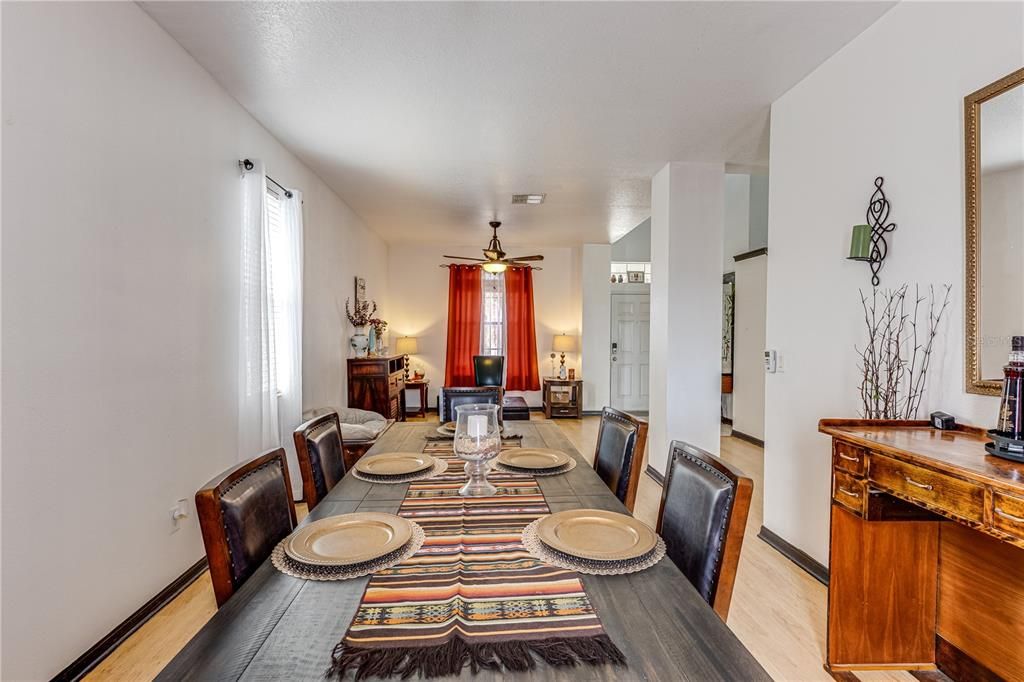 Dining room, Interior, Wood Texture Flooring