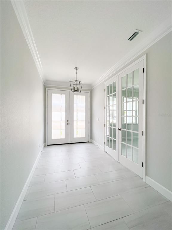 Chandelier, Empty room, Interior