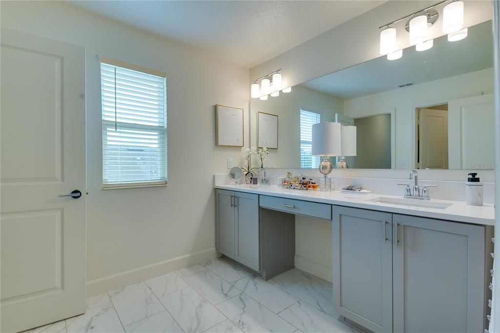 Bathroom, Dual Sink Vanities, Interior, Marble
