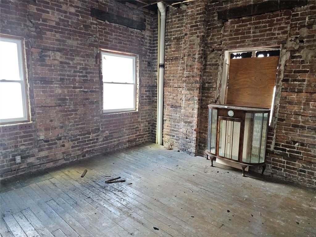 Interior, Stone Walls, Wood Texture Flooring
