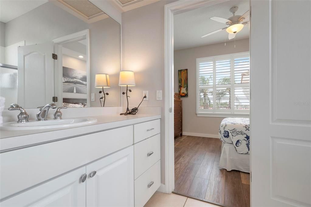Bathroom, Interior, Recessed Lighting, Wood Texture Flooring