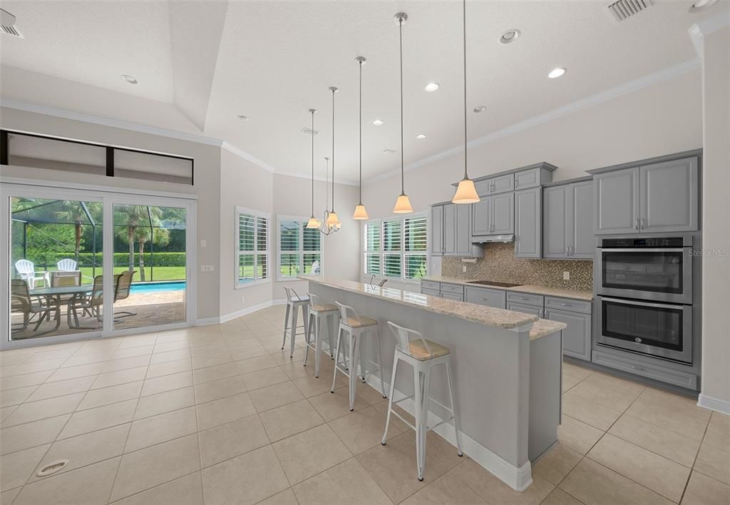 Dining room, Interior, Kitchen, Pendant Lights, Recessed Lighting