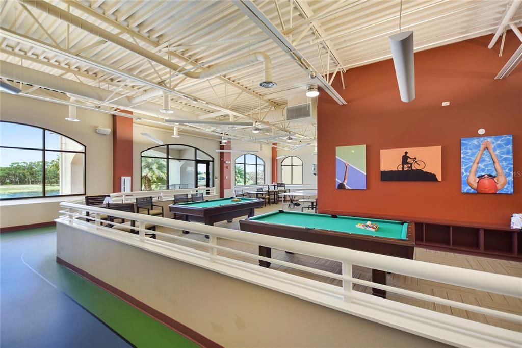 Billiard Table, Game Room, Interior, Pendant Lights, Recessed Lighting
