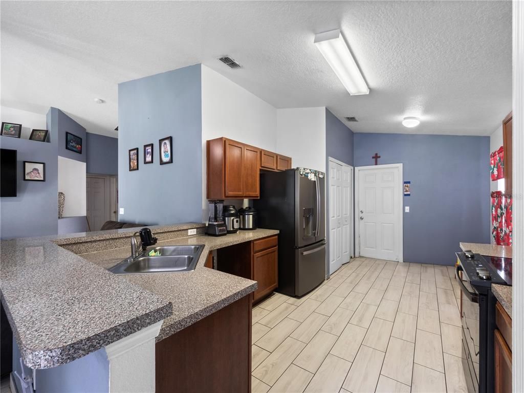 Interior, Kitchen, Wood Texture Flooring