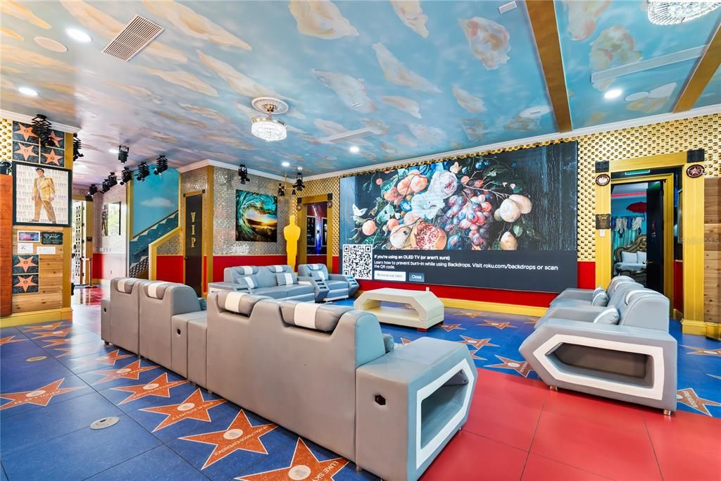 Home Theatre Room, Interior, Recessed Lighting, Theatre Room