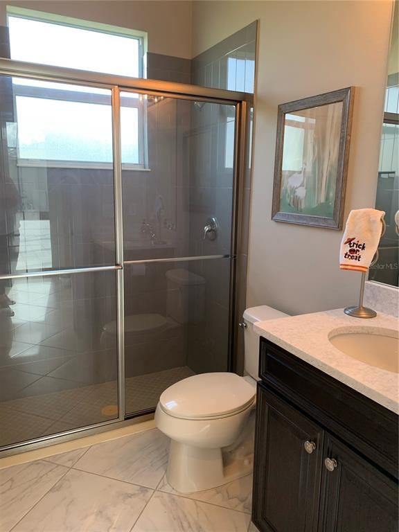 Bathroom, Glass Shower, Interior, Marble