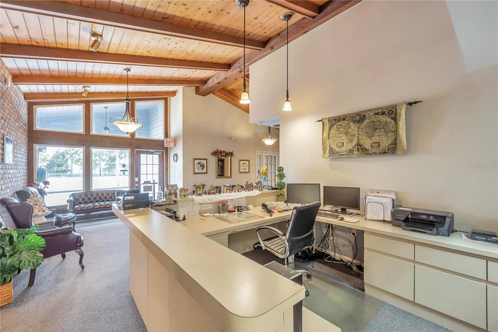 Home Office, Interior, Pendant Lights, Wooden Beams, Wooden Ceilings