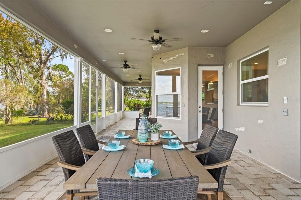 Dining room, Interior, Recessed Lighting, Sun Room