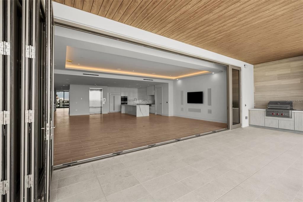 Interior, Recessed Lighting, Wooden Ceilings, Wood Texture Flooring, Wooden Walls
