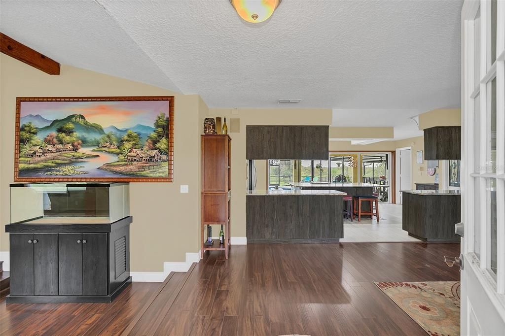 Interior, Kitchen, Wooden Beams, Wood Texture Flooring
