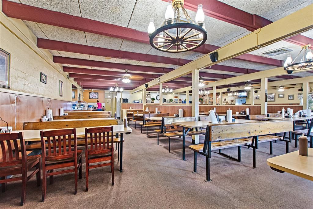 Dining room, Interior, Wooden Beams