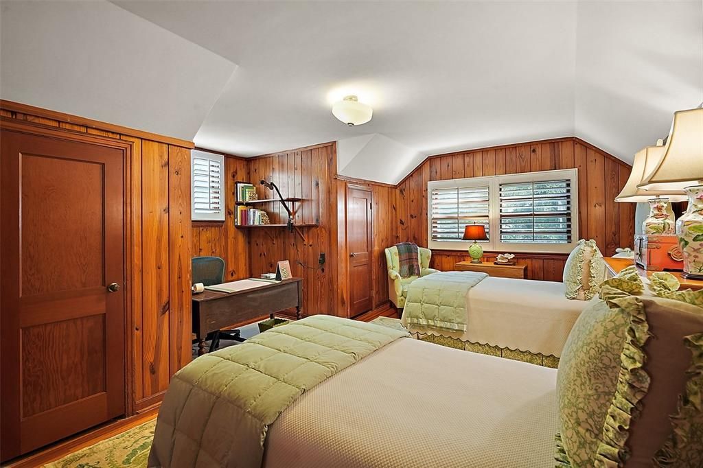 Bedroom, Interior, Wood Texture Flooring, Wooden Walls