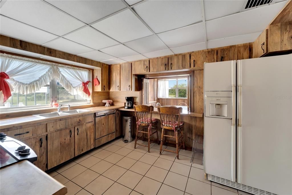 Interior, Kitchen, Wooden Walls