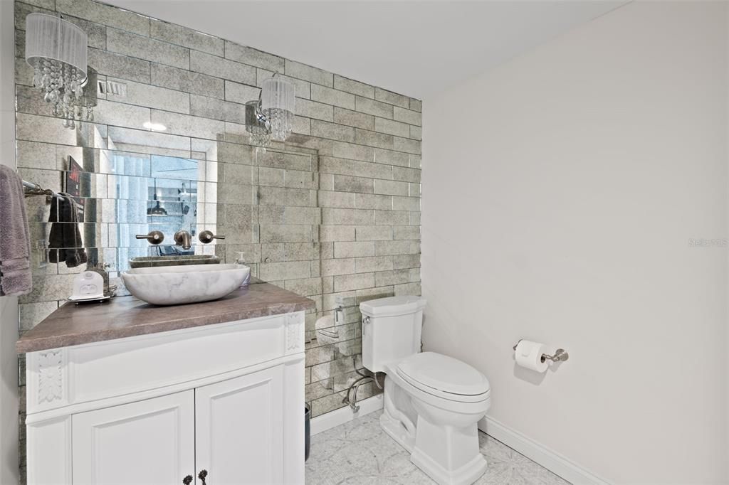 Bathroom, Glass Shower, Interior, Marble, Stone Walls