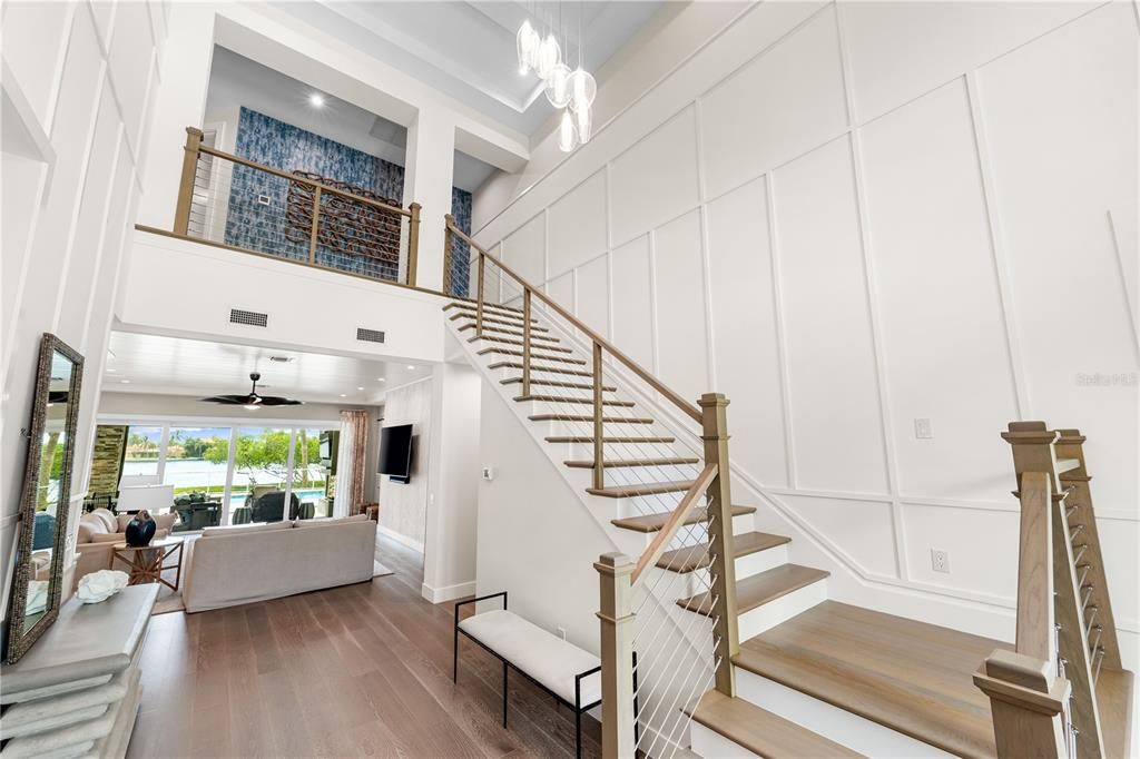 Interior, Pendant Lights, Recessed Lighting, Wood Texture Flooring