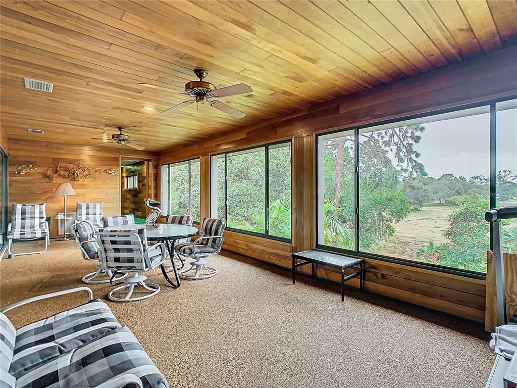 Dining room, Interior, Recessed Lighting, Sun Room, Wooden Ceilings