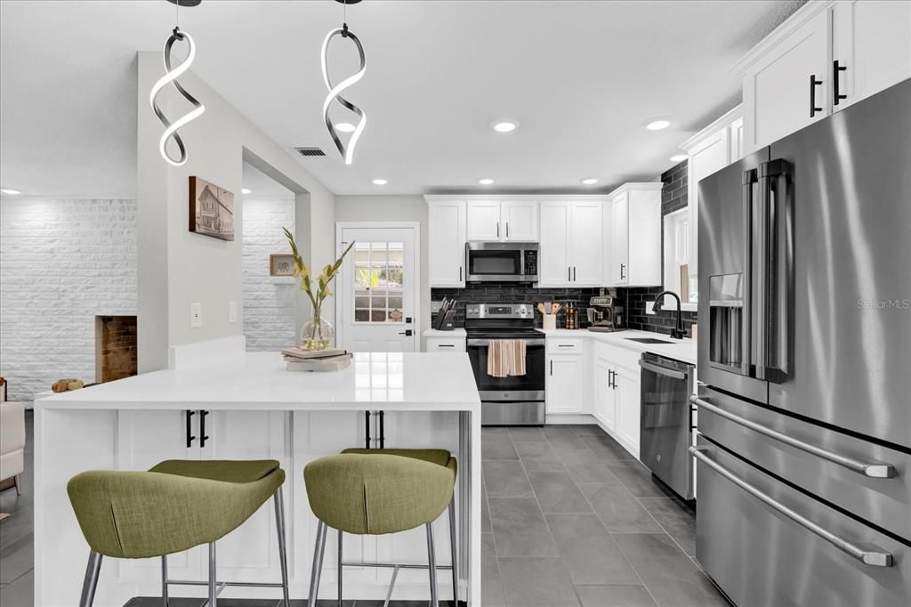 Interior, Kitchen, Recessed Lighting, Stainless Steel Appliances