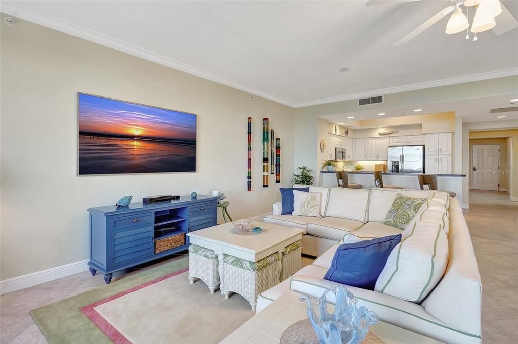 Interior, Kitchen, Living room, Recessed Lighting