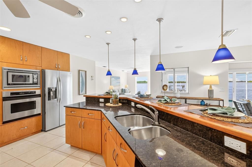 Interior, Kitchen, Pendant Lights, Recessed Lighting, Stainless Steel Appliances