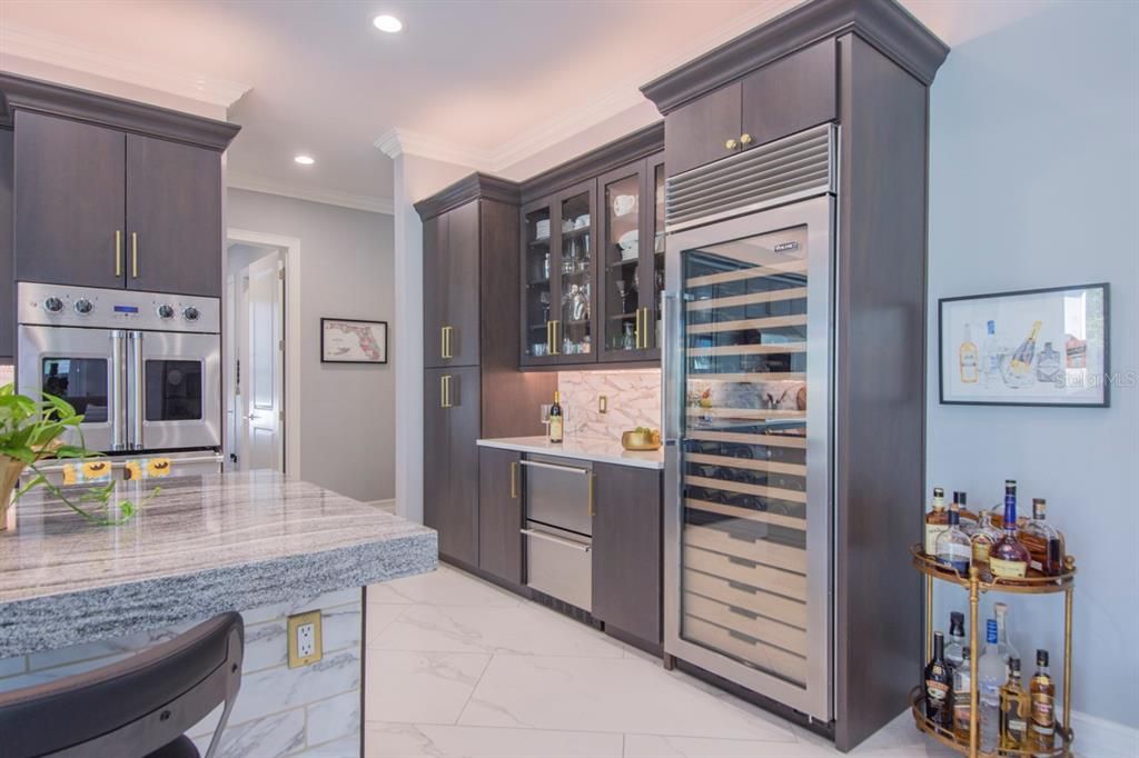 Interior, Kitchen, Marble, Recessed Lighting, Stainless Steel Appliances